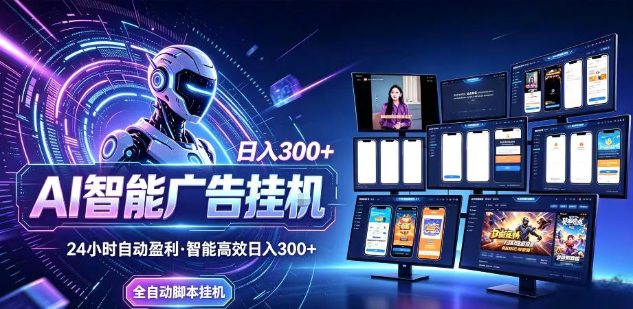 Ai智能广告挂G，别再瞎折腾了！这个全自动挂G项目，新手当天见钱，告别频繁换项目的烦恼【揭秘】客创社区-专注互联网轻资产资源整合与分享客创社区-专注互联网轻资产资源整合与分享